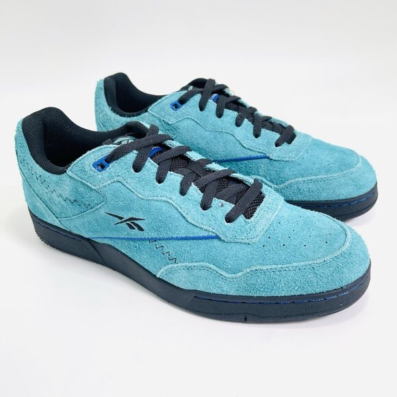 Reebok BB 4000 II Low Zigzag Teal Suede Sneaker Men’s Size 12 - Picture 1 of 9